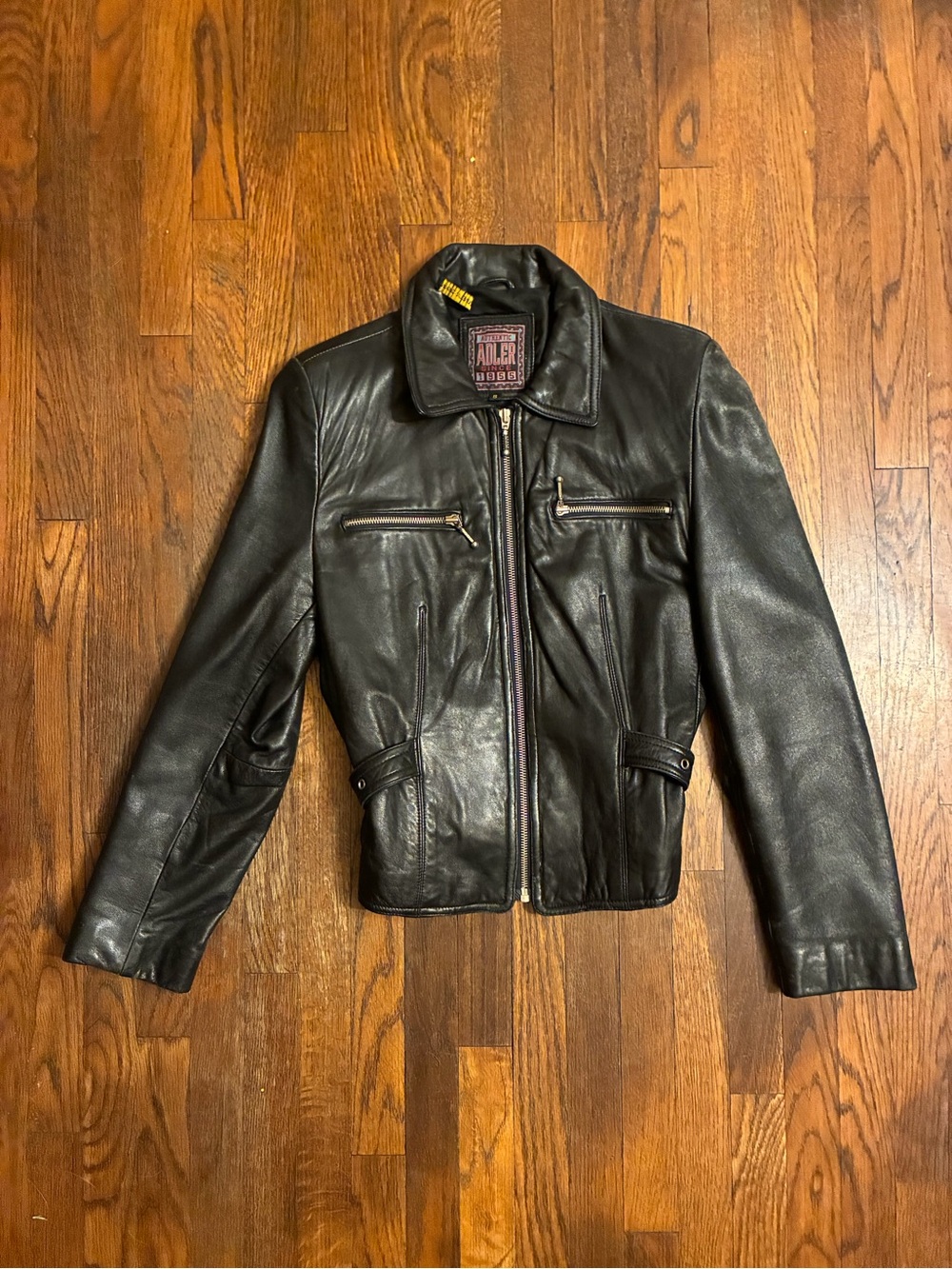 Vintage authentic adler lamb skin leather jacket women’s small